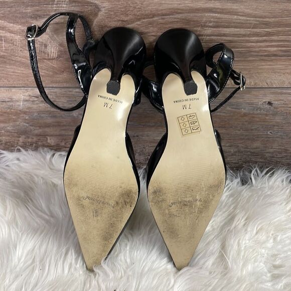 PIERRE DUMAS Womens Pointed Toe Black Stiletto Heels Witchy Fairy Goth Size 7M - Picture 7 of 9